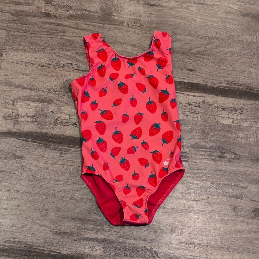 Pink Strawberry Print Swimsuit